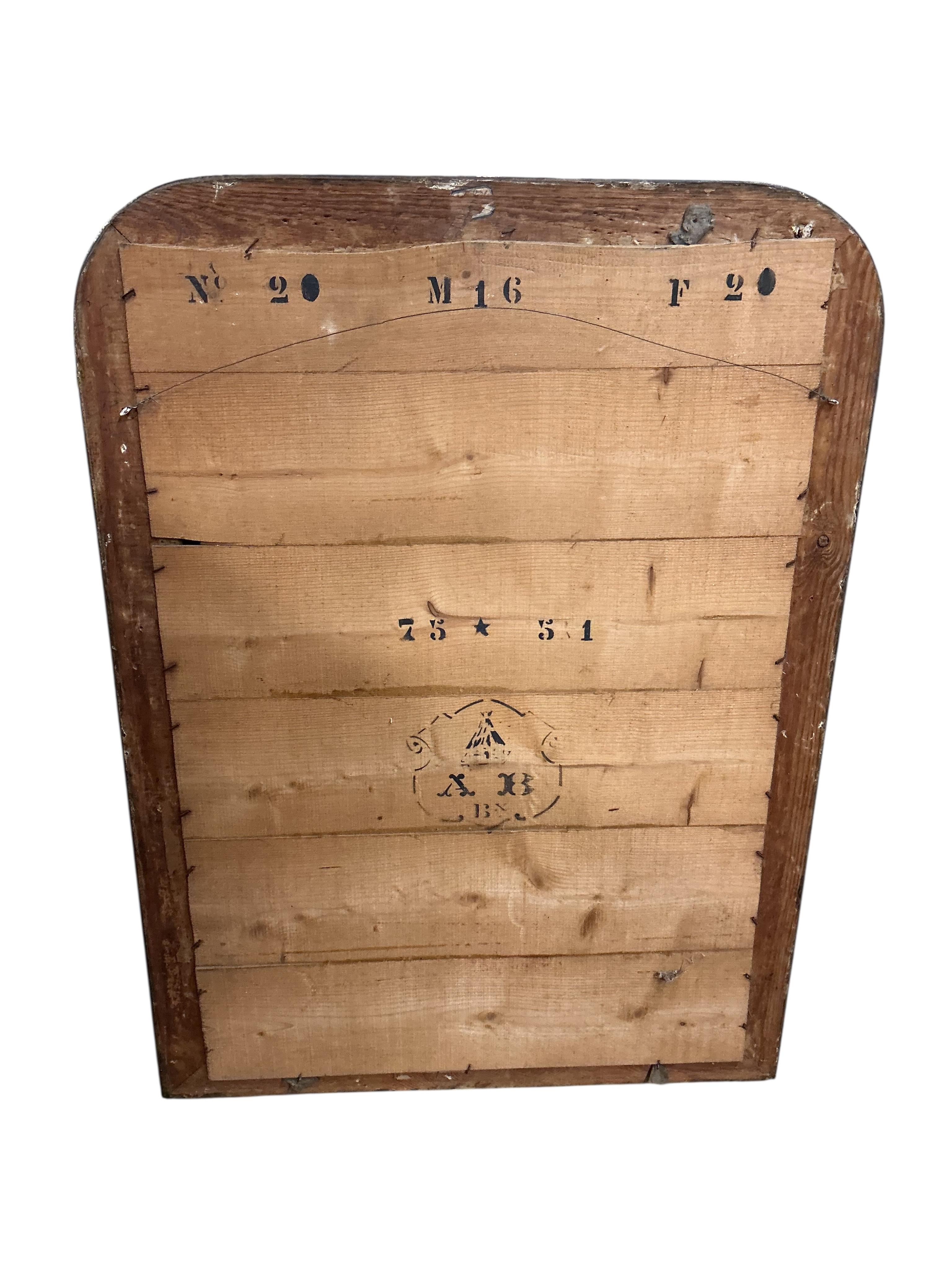 A 19th century French painted faux coromandel wall mirror, width 66cm, height 91cm